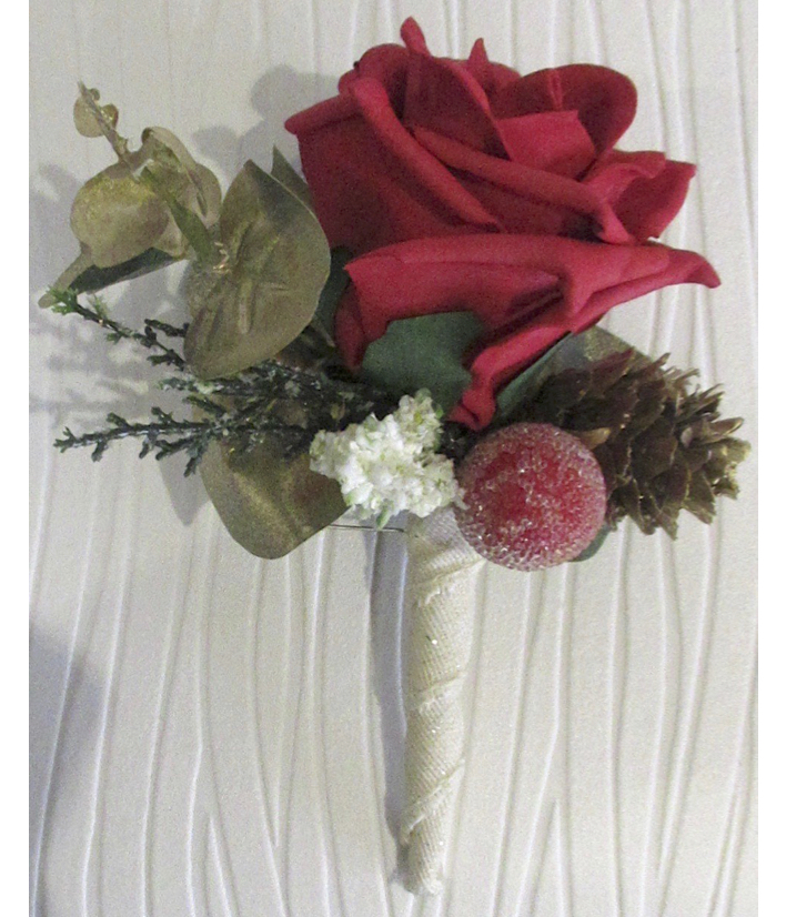 red rose buttonhole